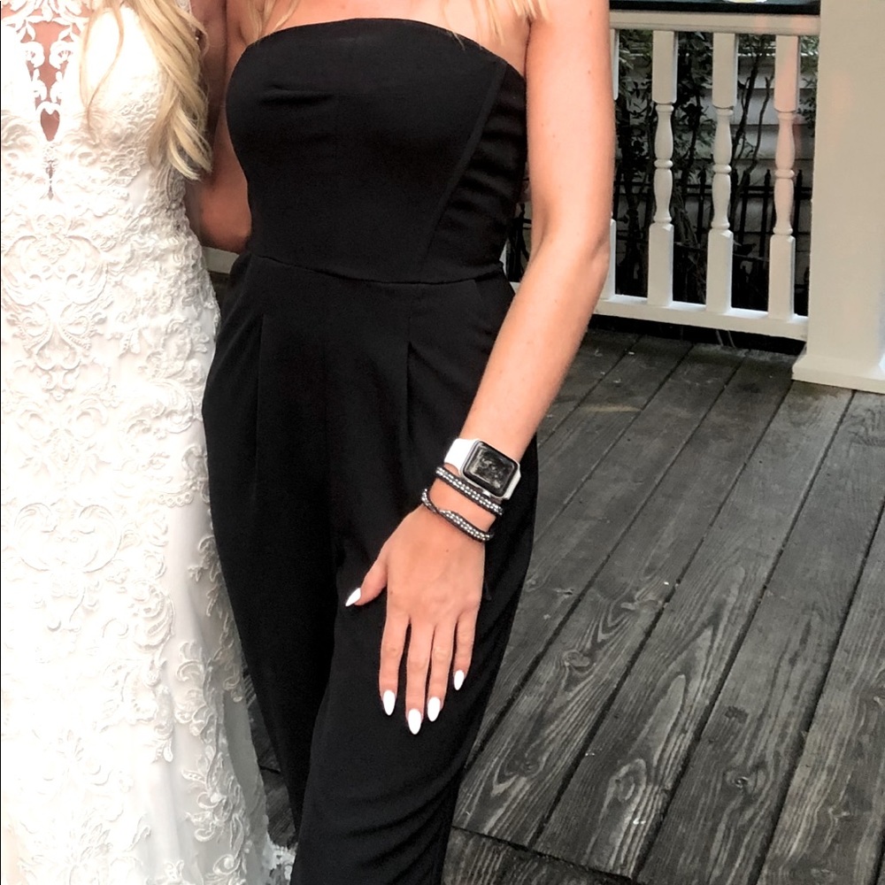 Black formal jumpsuit strapless